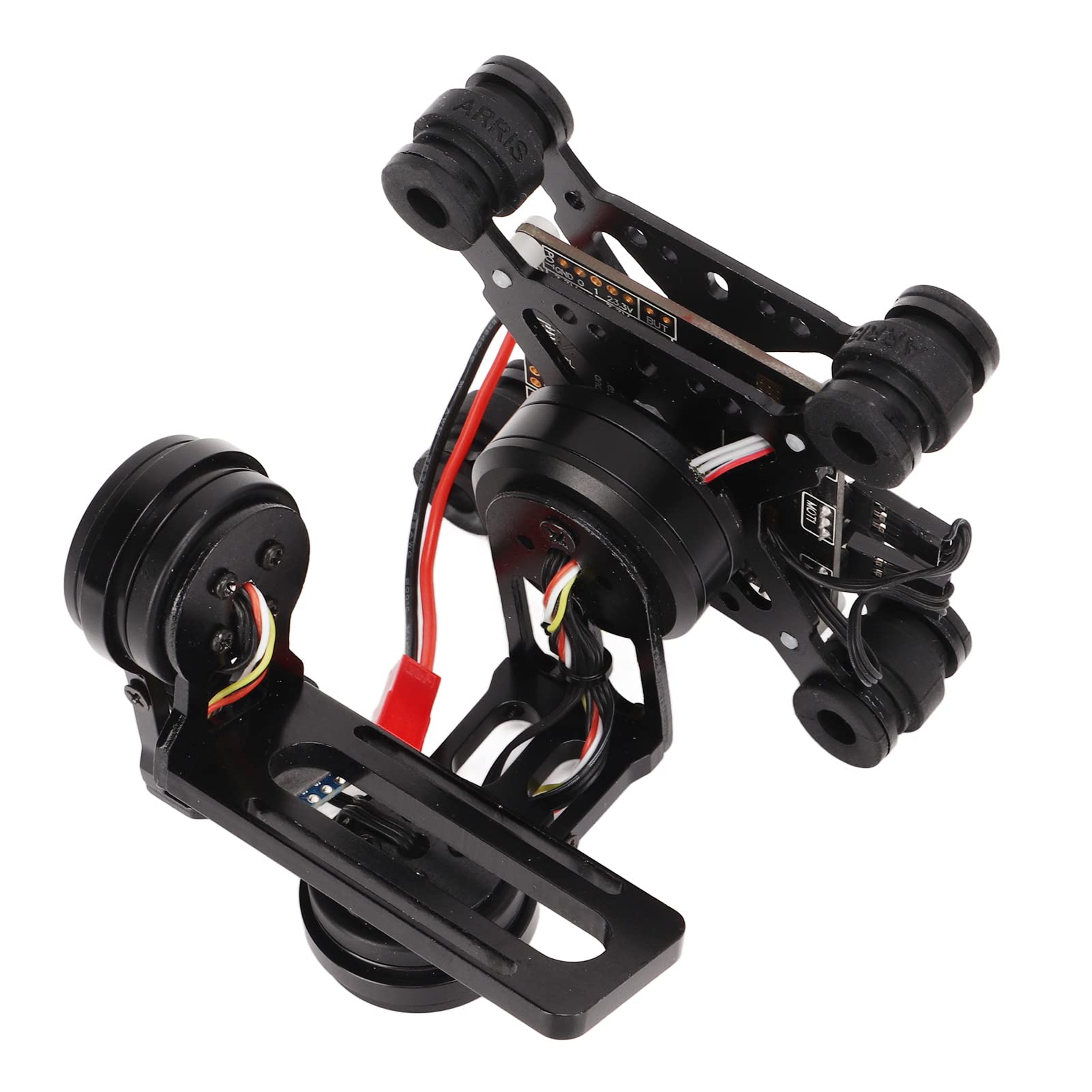 Evtscan Black Cnc Aluminum Alloy Lightweight Brushless 3 Axes Camera Stabilizer Stable For Fpv Cameras