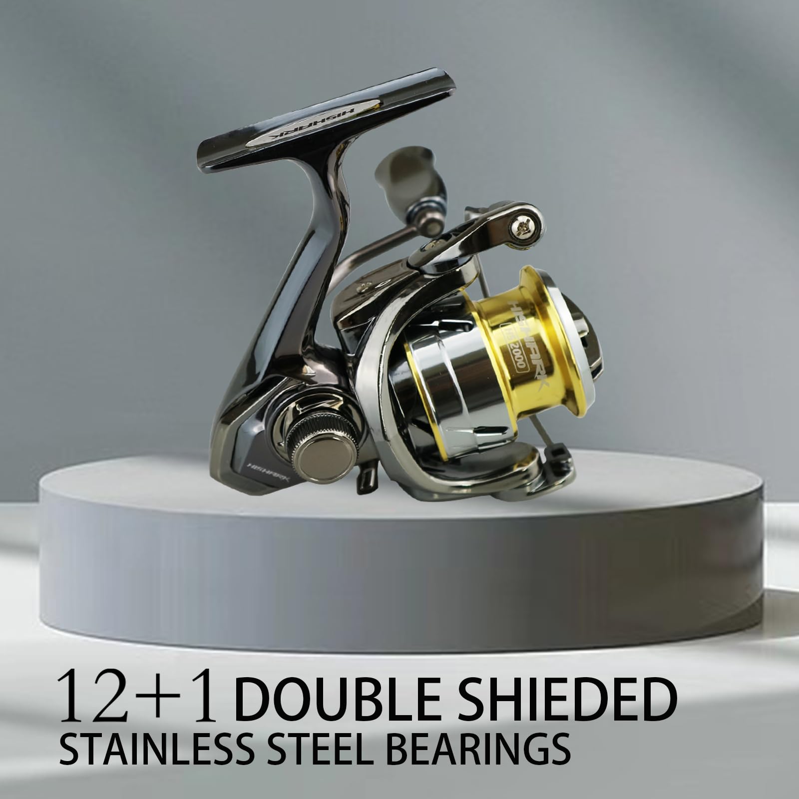 Hishark Fishing Reel Spinning Reels, 5+1 Ball Bearings,6.2:1 Gear Ratio,Hs 2500 Series, Ultra Smooth/Ultralight Perfect For Fishing