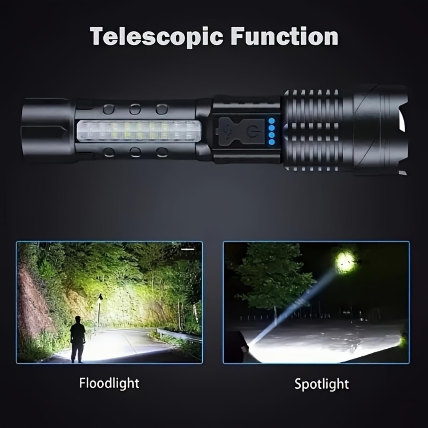 Beowui Flash Force Tactical Flashlight, 2 Pcs Flashlights High Lumens, With 7 Light Modes, Ipx6 Waterproof, With Strobe, 18650 Battery Powered, Camping  Must Haves (2 Pcs)