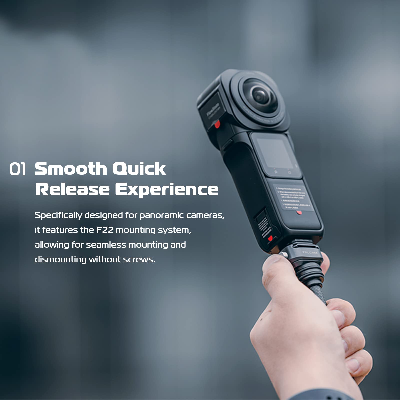 Ulanzi Adjustable Sling Handgrip Gimbal Handle+F22 Quick Release Kit For Insta360