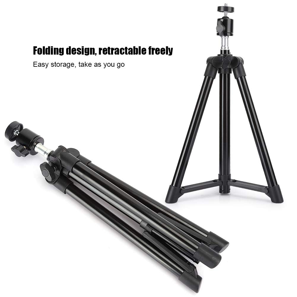 Asixxsix Folding Camera Tripod Stand, Portable Tripod For Smartphones, Multiple Purpose Extendable Tripod With Pet Lock And Ball Head For Digital Cameras Camcorders (0.5M)