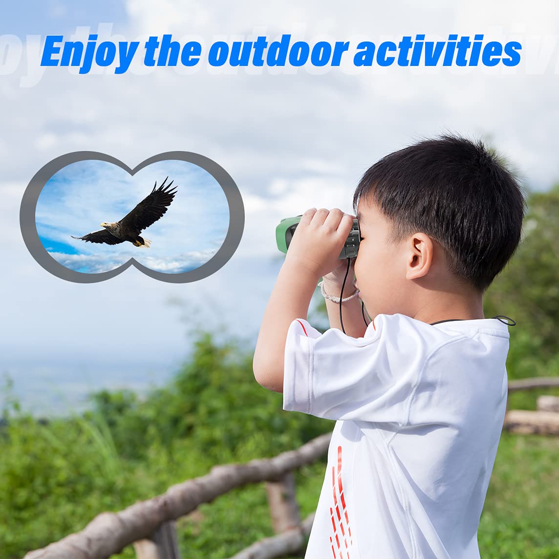 Meet Sun Easter  For 3-12 Years Old Boys, Vnvdflm Compact 8X21 Shock Proof Green Binoculars For Bird Watching Kids Telescope For Teens Toys For 5-10 Years Old Girls (Green)