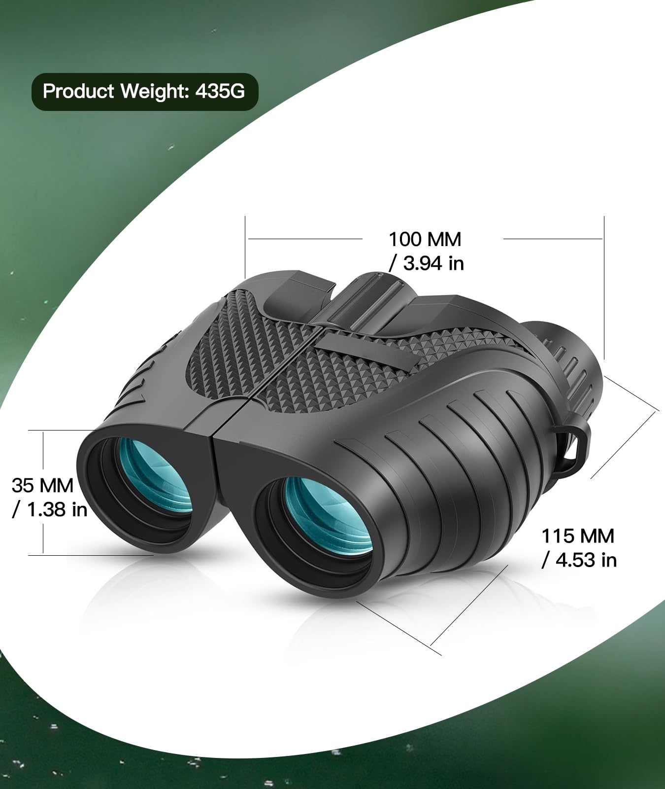 Irosiy 10X Waterproof Binoculars With High-Definition Fmc Coated Lens, Bak4 Prism, Adjustable Diopter, Anti-Slip Design, Durable And Lightweight – Perfect For Bird Watching, Hunting, And Outdoor Activities