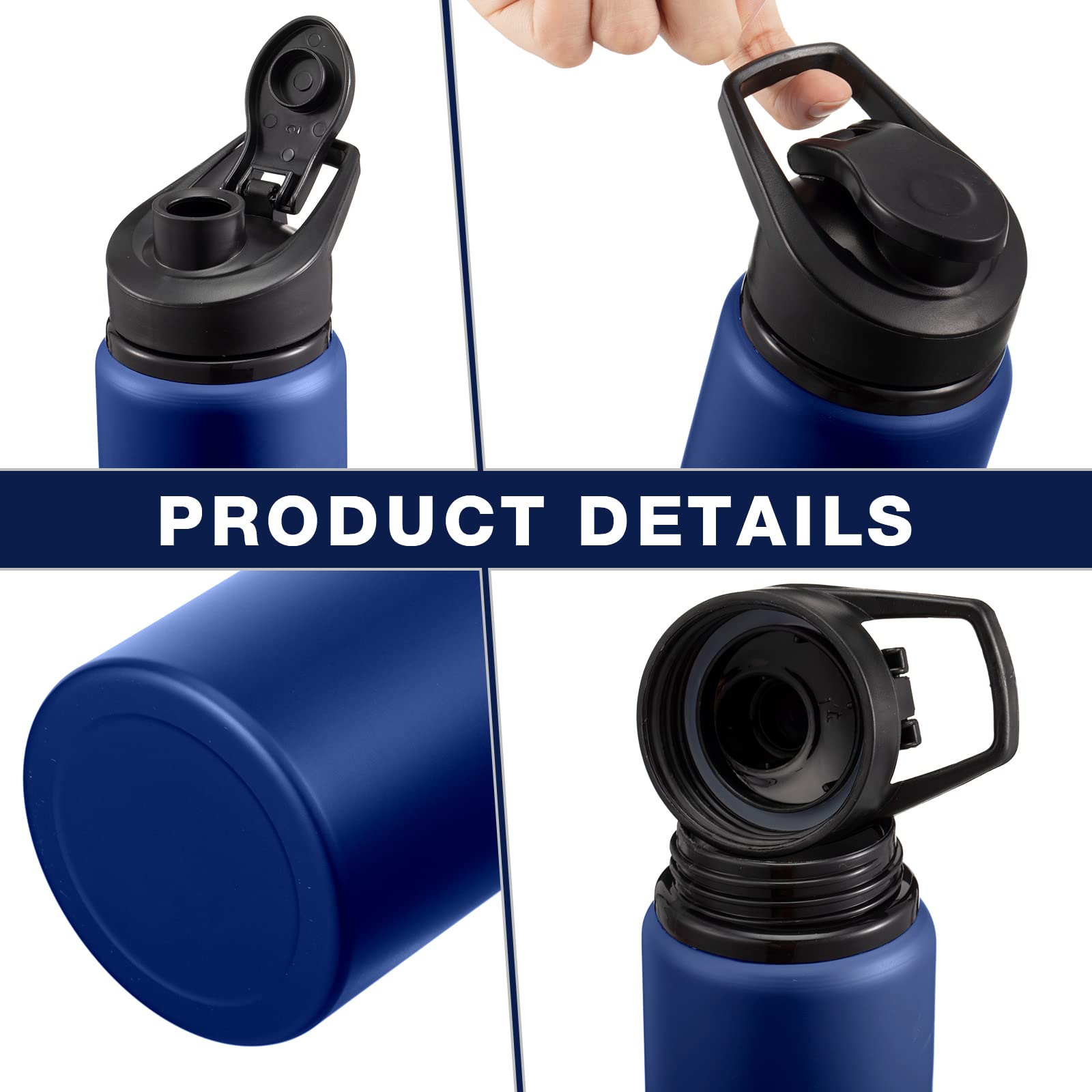 14 Pcs Aluminum Water Bottle 17 Oz Bike Bottles With Snap Lid Reusable Easy Carry Sports Cups