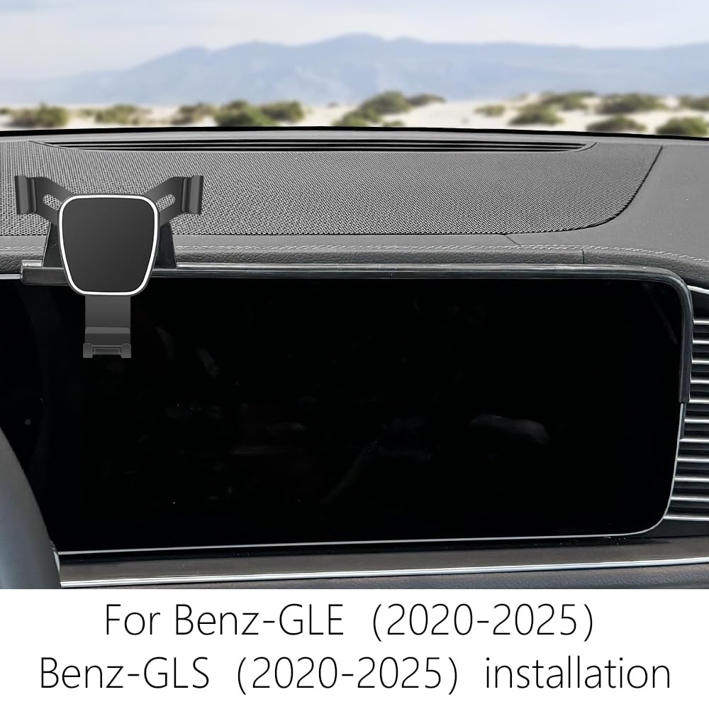 Lunqin Car Phone Holder For Mercedes Benz Gle Class 2020     , Gls Class 2020- Auto Accessories Navigation Bracket Interior Screen Decoration Dash Board Mobile Cell Phone Mount Case