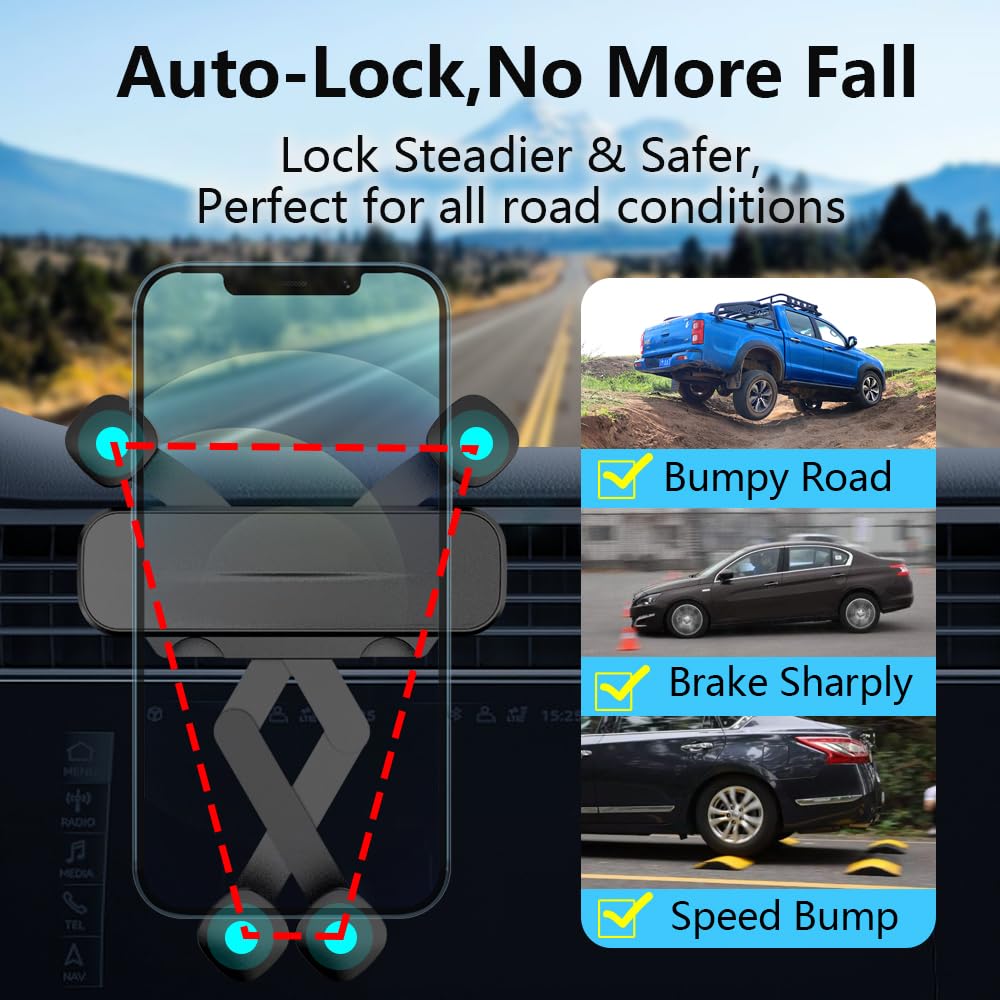 Lunqin Car Phone Holder For Toyota Tundra -,Toyota Sequoia    Auto Accessories Navigation Screen Bracket Interior Decoration Mobile Cell Phone Mount