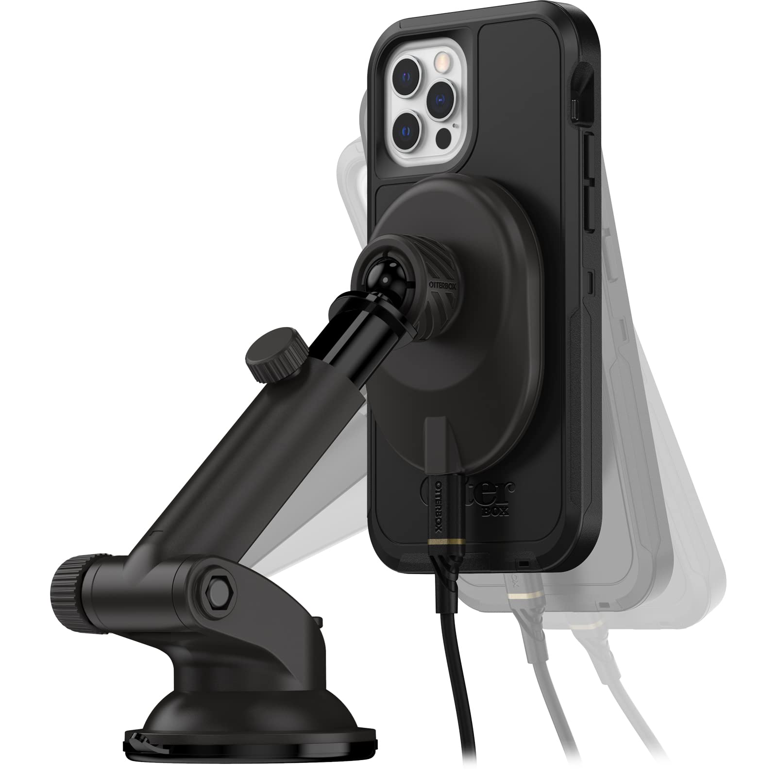 Otterbox Wireless Charger Dash & Windshield Mount 2.0 For Magsafe - Black