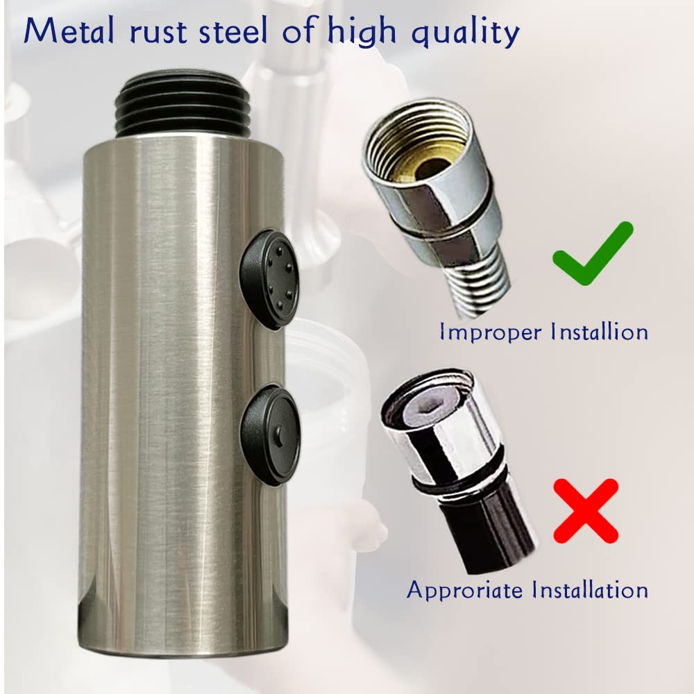 Hzmm Kitchen Sink Faucet Sprayer Head Attachment, 2 Functions Pull Out Spray Head For Kitchen Faucet, Pull Down Faucet Head Replacement, Kitchen Tap Sprayer, Sink Sprayer Head Nozzle, G1/2 Male Connector