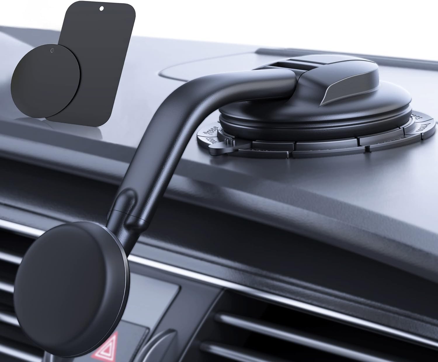 Dolyofg Magnetic Phone Holder For Car, [ Powerful Magnets & Military-Grade Suction] Car Phone Holder Mount Dashboard Windshield Cell Phone Holder Phone Stand For Car Iphone Android Automobile Cradle