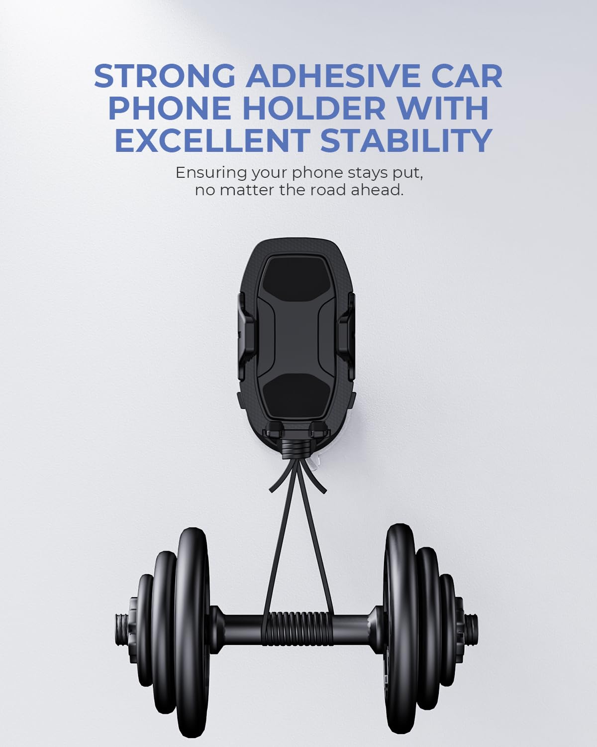Primoov Phone Holders For Your Car  Car Phone Holders For Iphone With 360-Degree Rotation  Dashboard Cell Phone Holder  Easy Installation & Strong Grip For Safe And Convenient Driving, Black