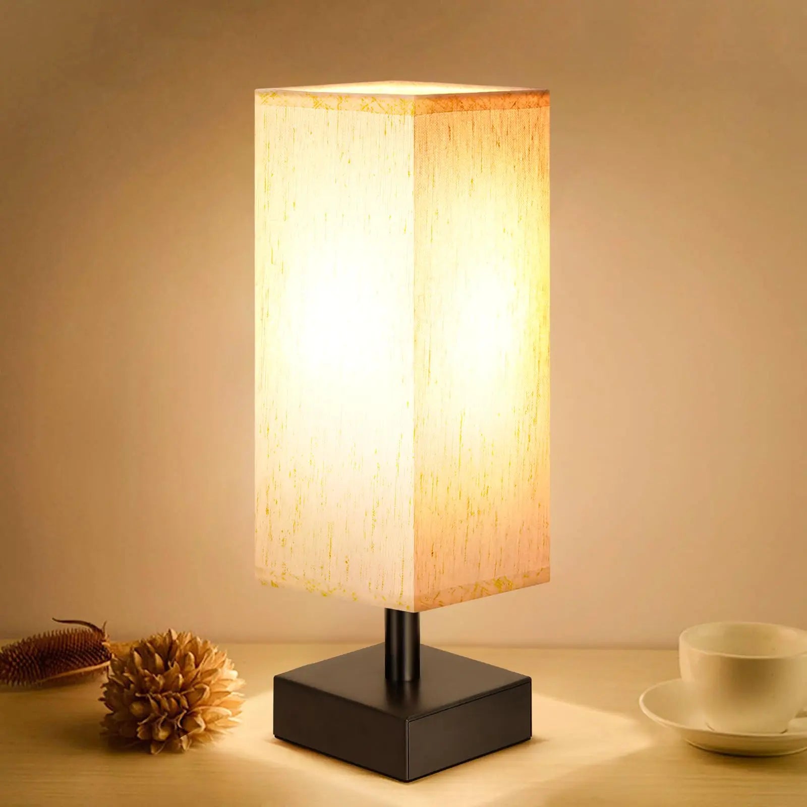 Aooshine small table lamp for bedroom with minimalist design, perfect for nightstands and bedside lighting