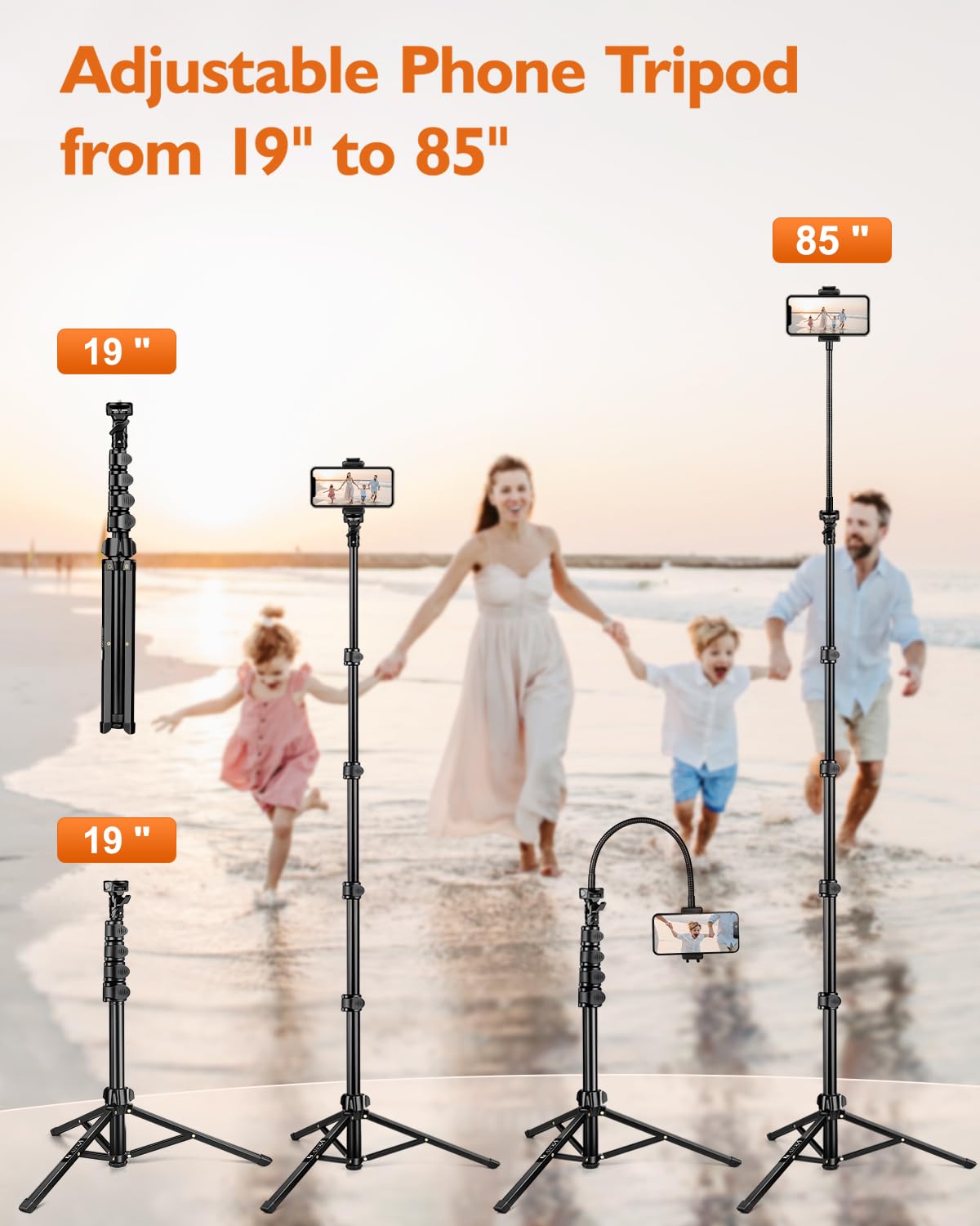 Victiv Camera Tripod And Gooseneck Phone Tripod With Remote