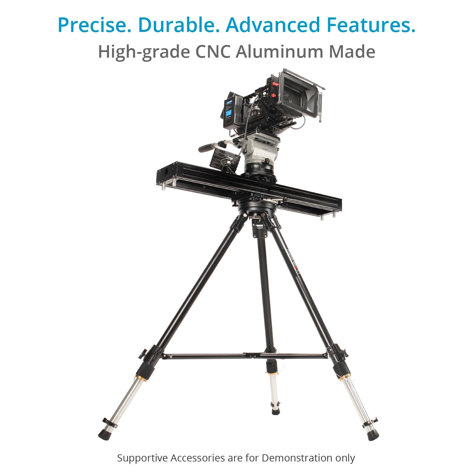 Proaim Grav-Ity Heavy-Duty Camera Tripod Stand (Mitchell Base) For Slider, Jib, Dolly And Geared Heads. Height Range Of 32.3 To 47.2". Payload Up 300Kg / 661Lb (Tp-Gvty-02)