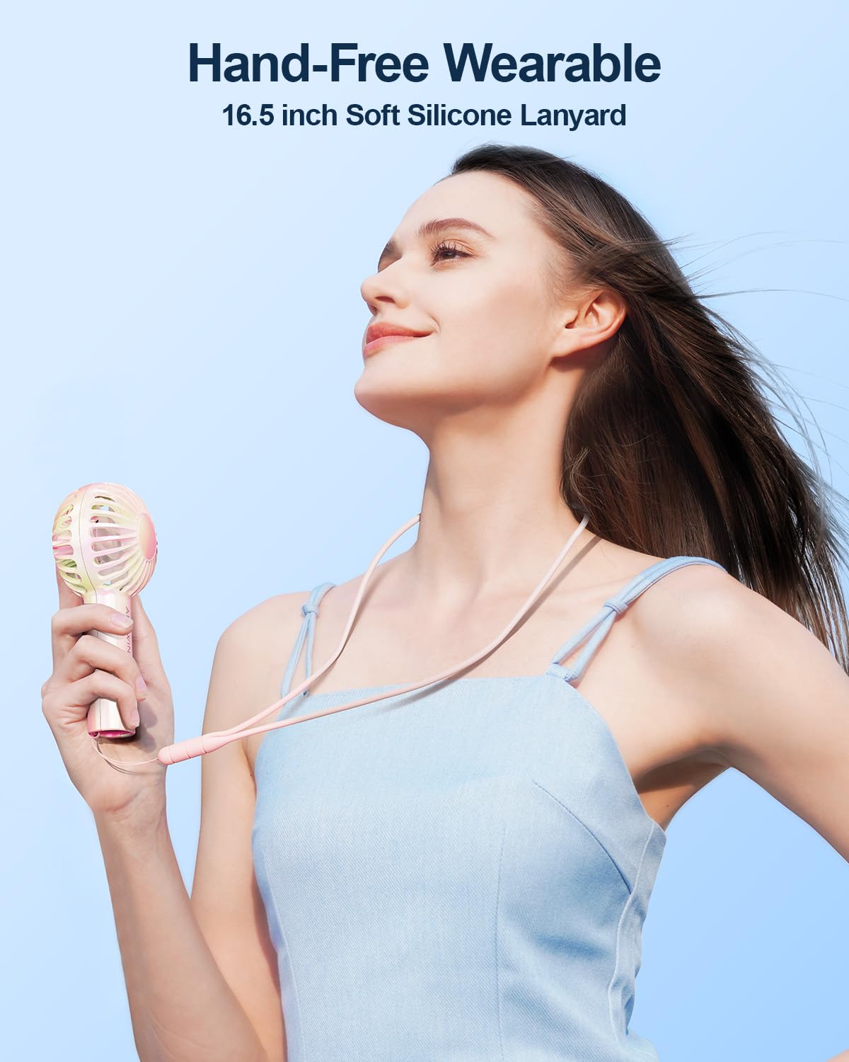 Portable Mini Handheld Fan, Small Personal Hand Held Fan With Base, Cute Design Usb Rechargeable Fan