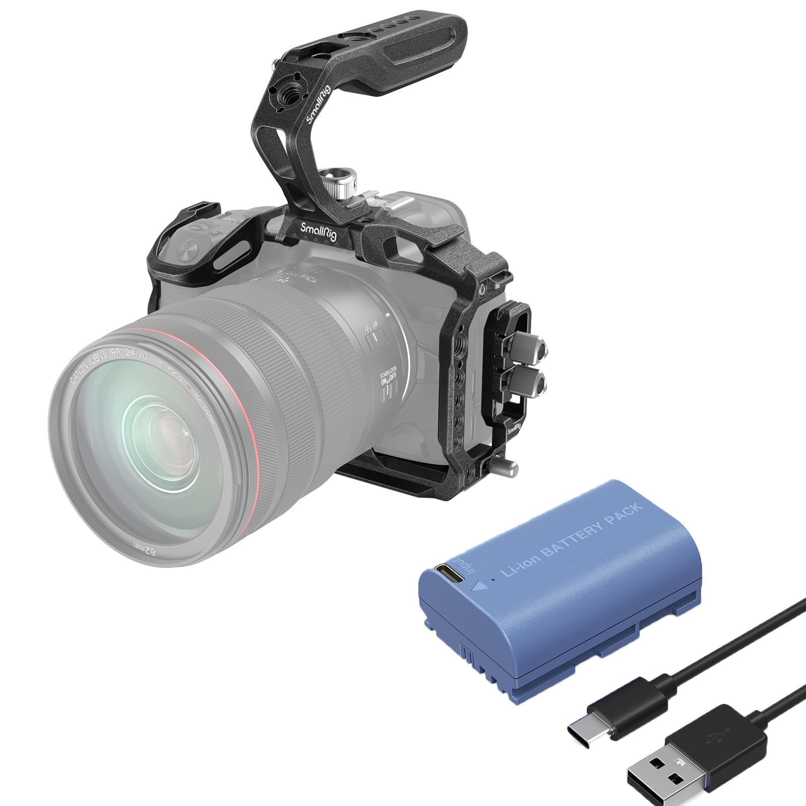 Smallrig Bundle: Cage Kit For Canon R5, R5 C, R6 And Lp-E6Nh Camera Battery