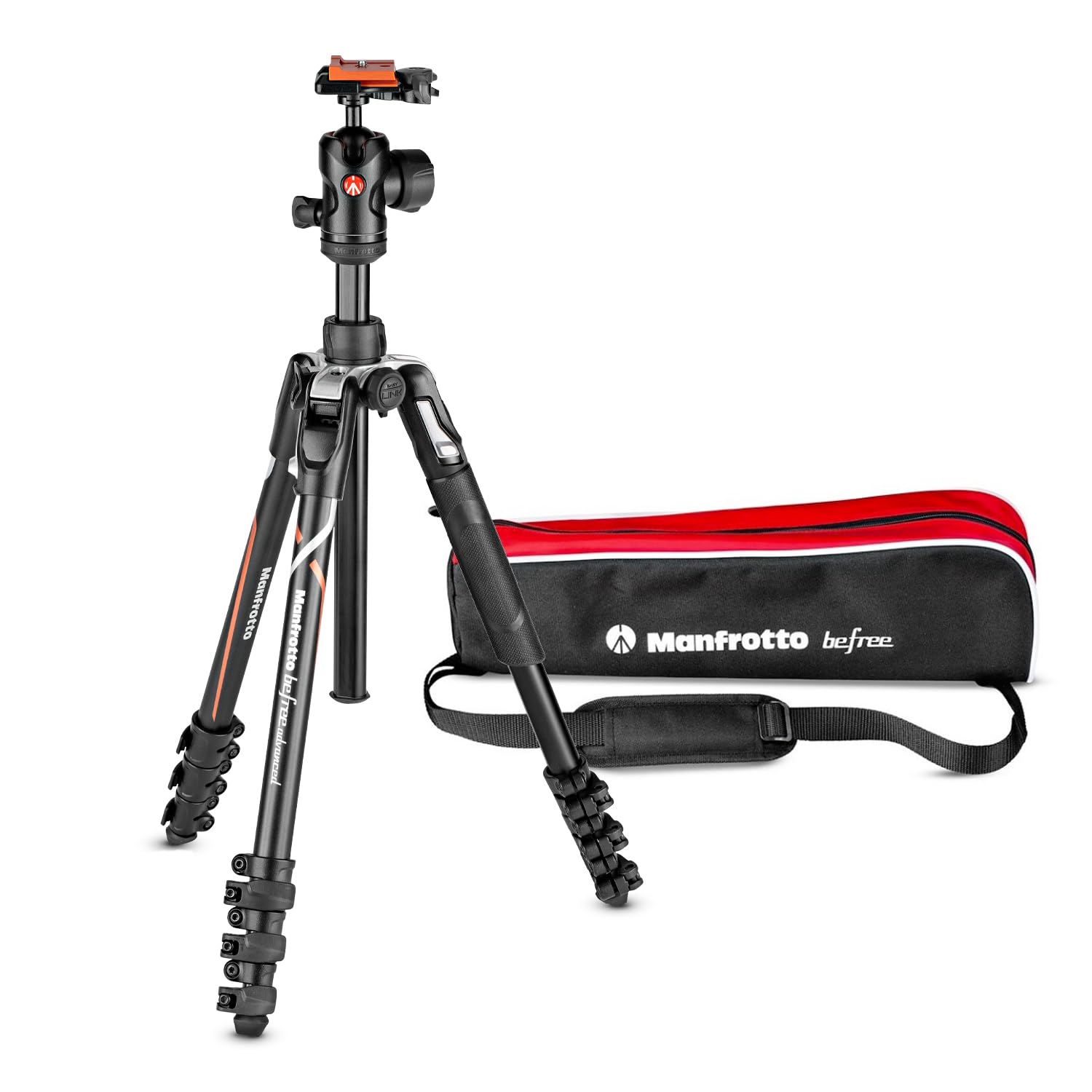 Manfrotto Be Advanced Special Edition 4-Section Aluminum Travel Tripod With 494 Center Ball Head For Sony Alpha Cameras