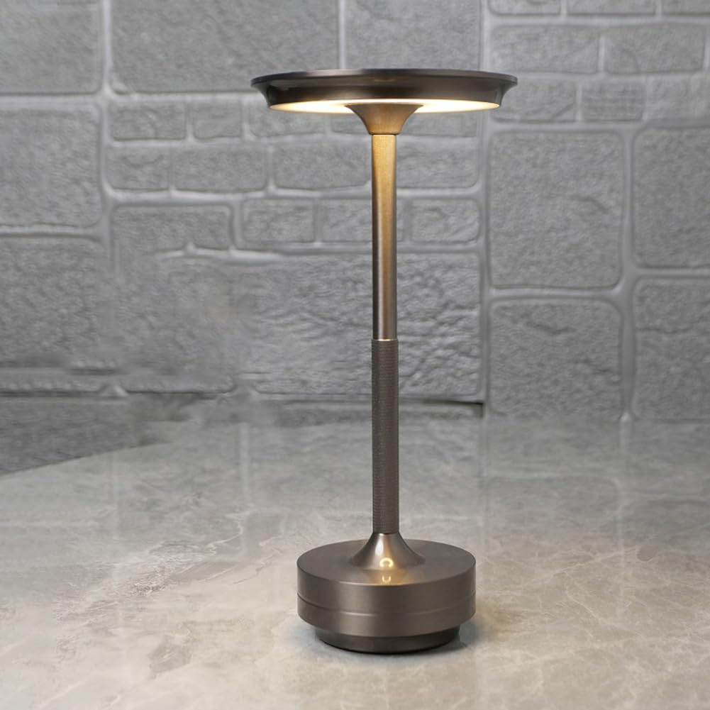 Bomkra Vueeze Ecolume Table Lamp, Ecolume Light, Vueeze Cordless Lamp, Rechargeable Vianys Ecolume, Vueeze Bedside Lamp, Portable Outdoor Dining Table Light (Grey)