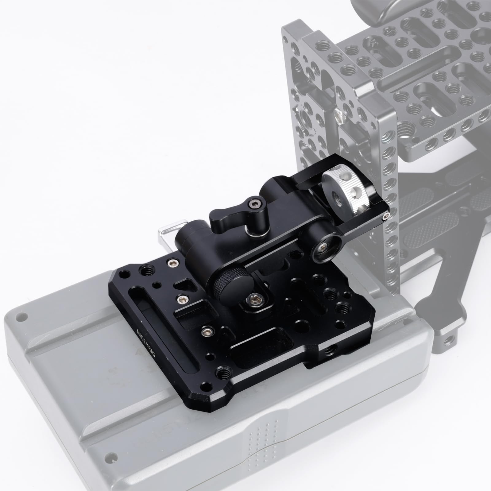 Niceyrig V Mount Battery Plate Kit With Magic Arm, Adjustable Angle Quick Release V-Lock Plate For Camera Cage, Top Handle, 15Mm Rod Clamp - 701