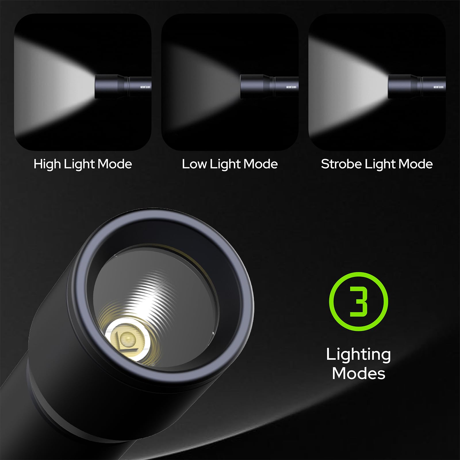 Beefly Rechargeable Small Flashlight, 350 Lumens Led Flashlight, Usb Charging Cable, For Outdoor, Home, Emergency