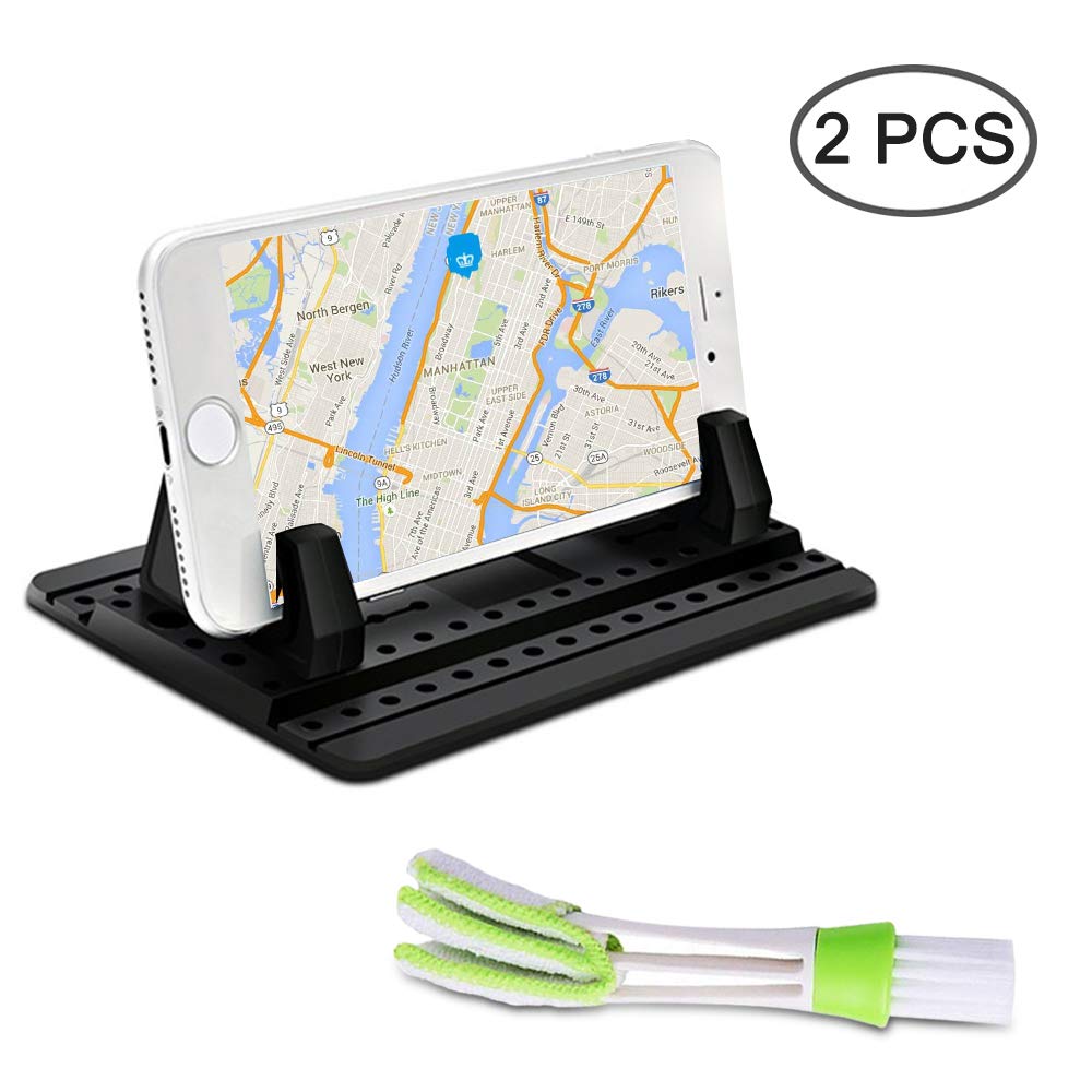Finegood Phone Holder For Car With Air Vent Brush, Universal Silicone Car Cellphone Mount Antislip Vehicle Mobile Phone Gps Mounting Mat