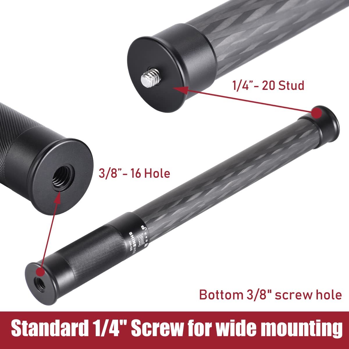 Shiee Camera Extension Pole + Move Quick Release System,360 Degree Qiick Release Pole For Camera,Gimbal