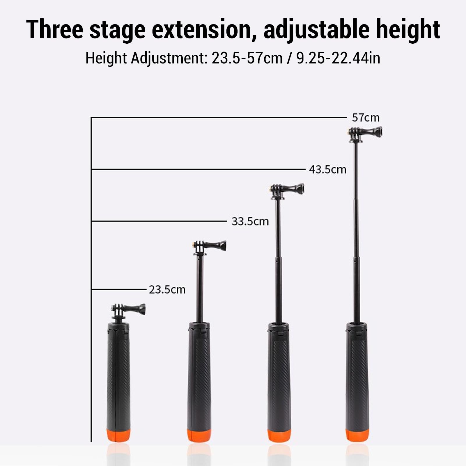 Licaevey Extendable Mini Camera Tripod, 4 In 1 Selfie Stick Tripod Water Floating Selfie Stick Or Grip With 1/4 Inch Screw For Action 5 Pro 4 3 For X4 X3 Ace Pro 2