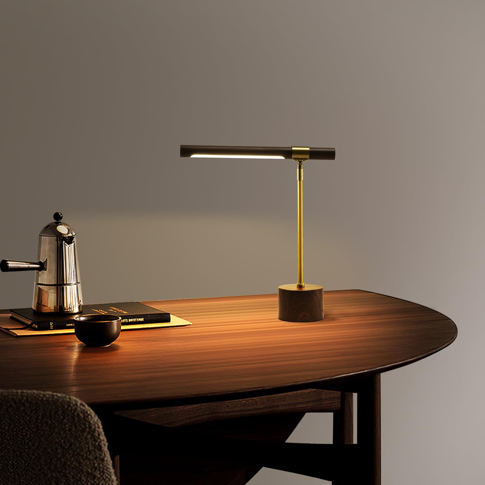 Poiaeusant Adjustable Modern Table Lamp Led Touch Control Reading Table Lamp Thick Base Folding Swing Arm Table Lamp 3 Color Modes Dimmable Metal Table Lamps