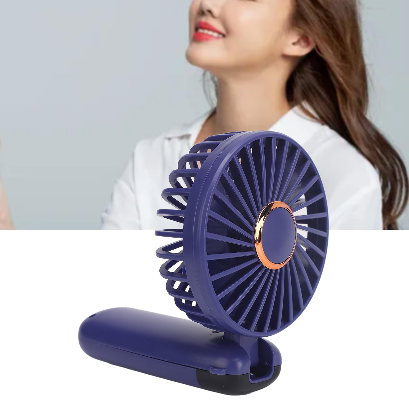 Portable Handheld Fan, 3 In 1 5 Speeds Adjustable Foldable Quiet Cooling Fan With Digital Display