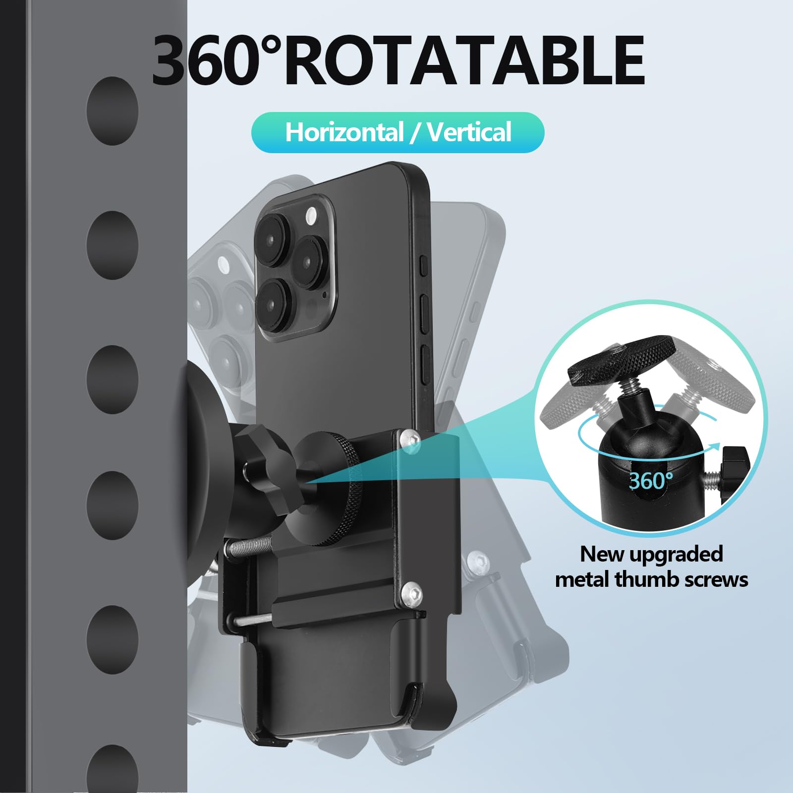 Vinkqiado Gym Magnetic Phone Holder, All Metal Magnet Base Phone Mount For Gym Equipment, Tractor, Refrigerator, Forklift, Or Any Ferrous Metal Surface, Compatible With All Smartphones