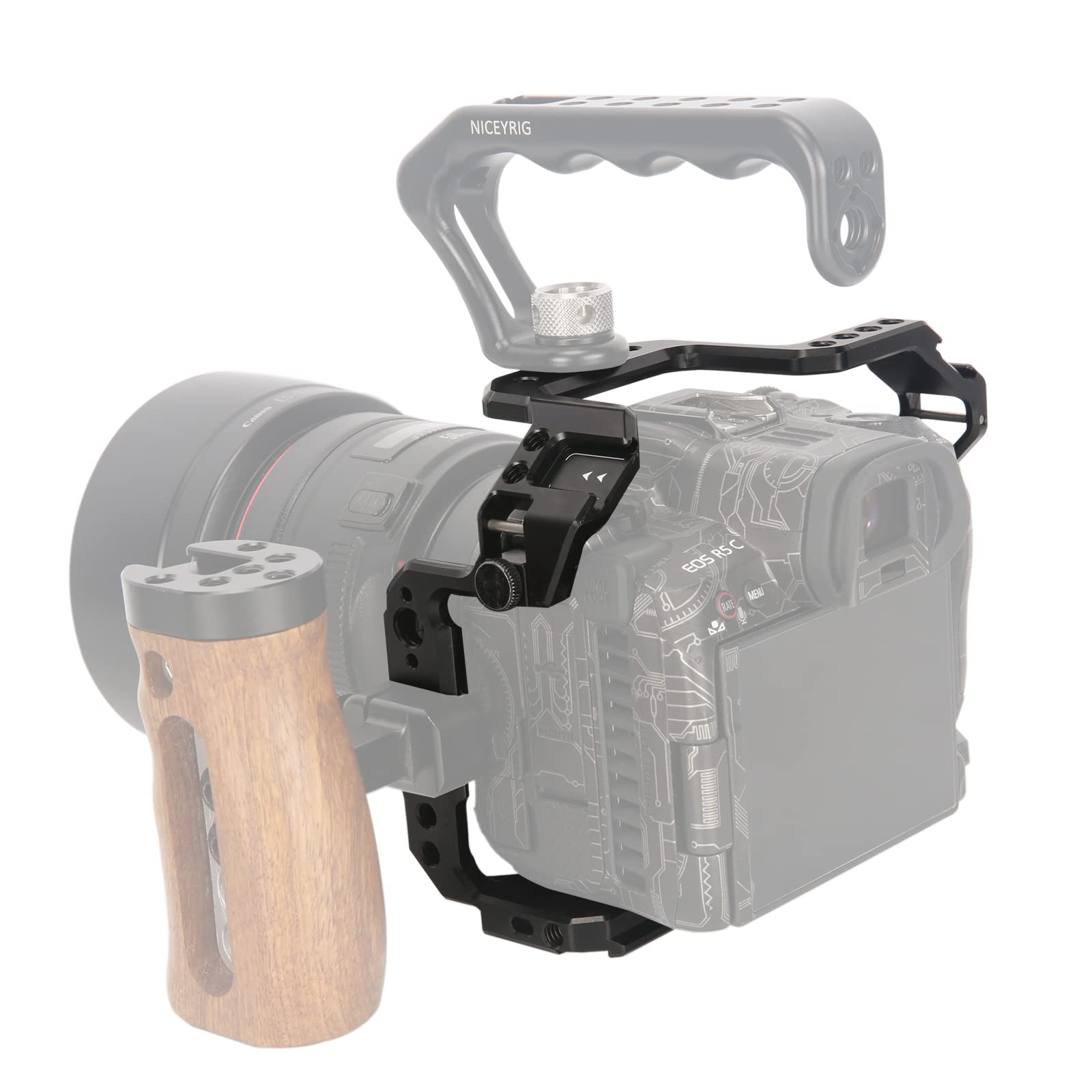 Niceyrig Cage For Canon Eos R5 Ii / R5 / R6 / R6 Ii And R5 C Mirrorless Cinema Camera, With Double Locking Points - 537