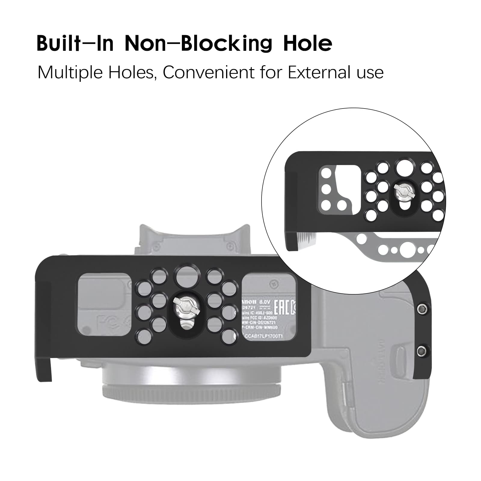 Fugasun Eos R Camera Cage, Eos R Cage For Canon Eos R Camera Case Camera Rig Cold Shoe