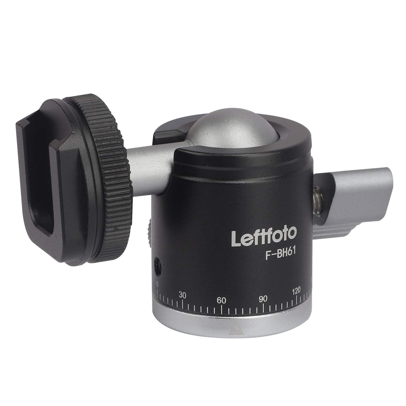Leftfoto Camera Tripod Mini Ball Head Adapter 360 Degree Rotatable Pan 90°Tilt With Cold Shoe Mount With 1/4" Screw For Dslr Cameras Cell Phone Tripods Monopods Camcorder Light Stand Speedlight Quick Release