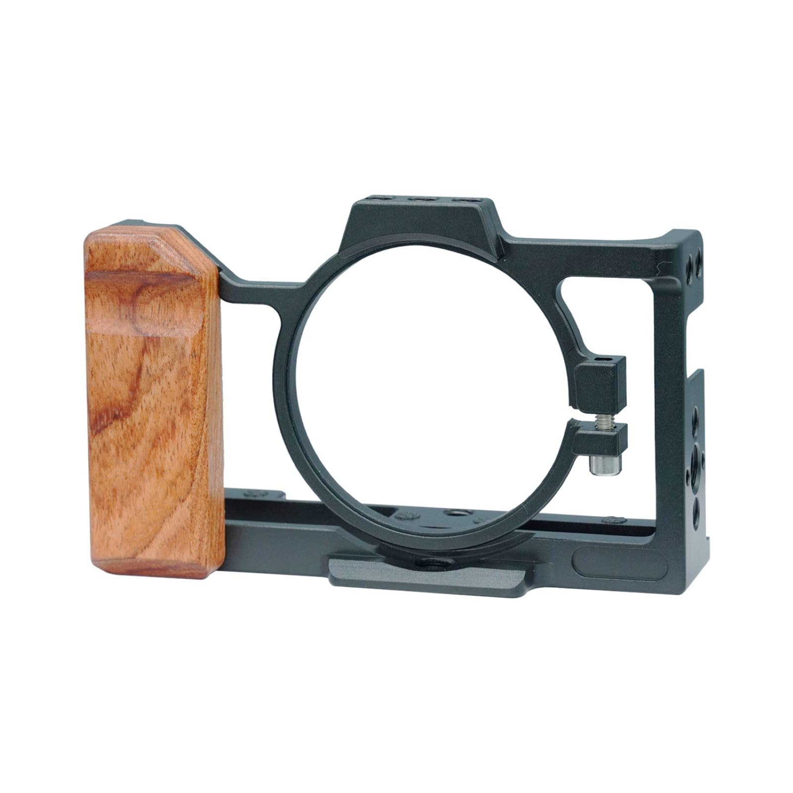 Anntery Zv1 Camera Cage For Sony Zv-1 Camera Video Shooting Cage Rig Filming Accessories 3/8“ Arri Locating 1/4" Cold Shoe Extension For Microphone/With Silicone Gel Grip, Cold Shoe Mount-A005