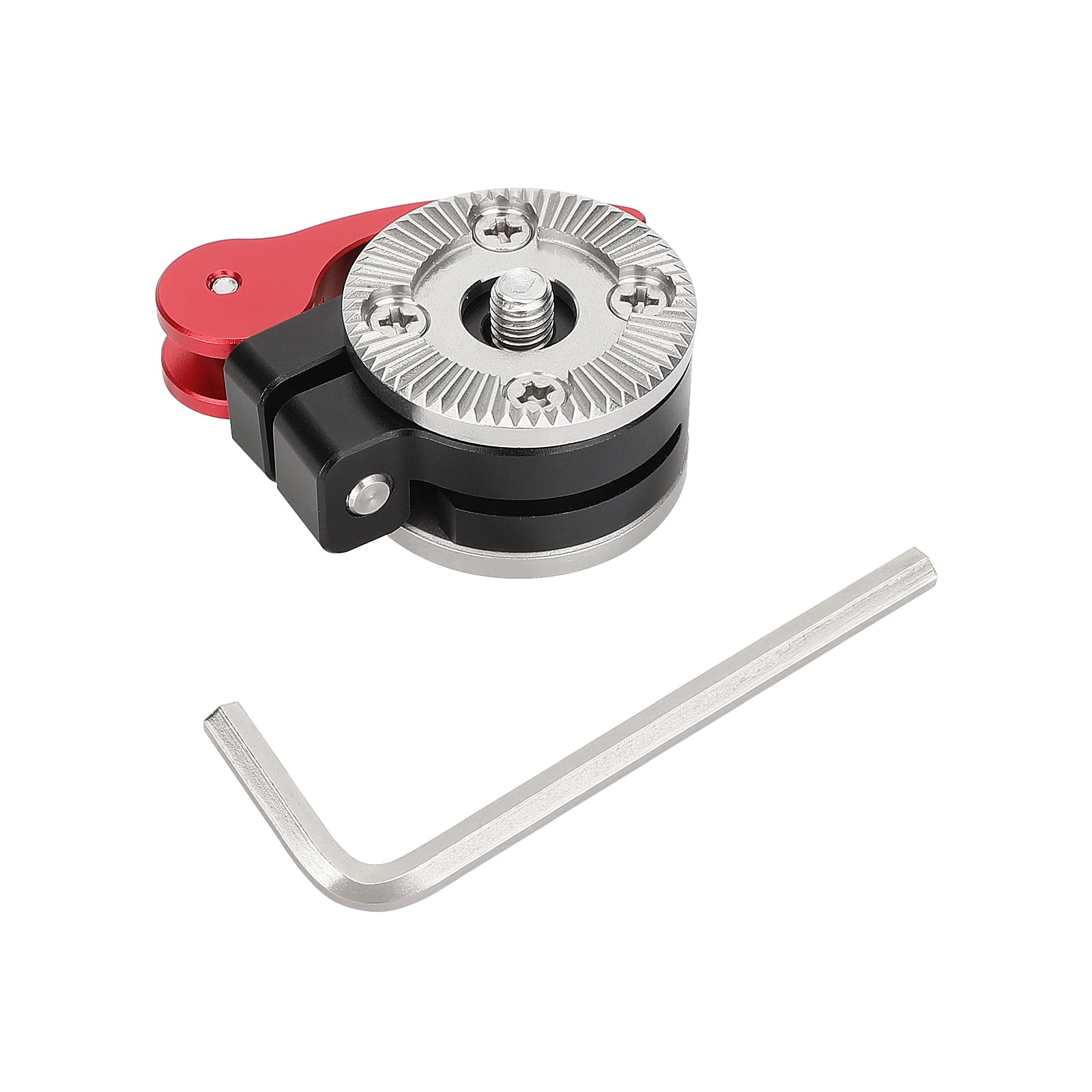 Camvate Quick Adjust Rosette Adapter With M6 Female And Male Mounts (Red Lever) - 3472