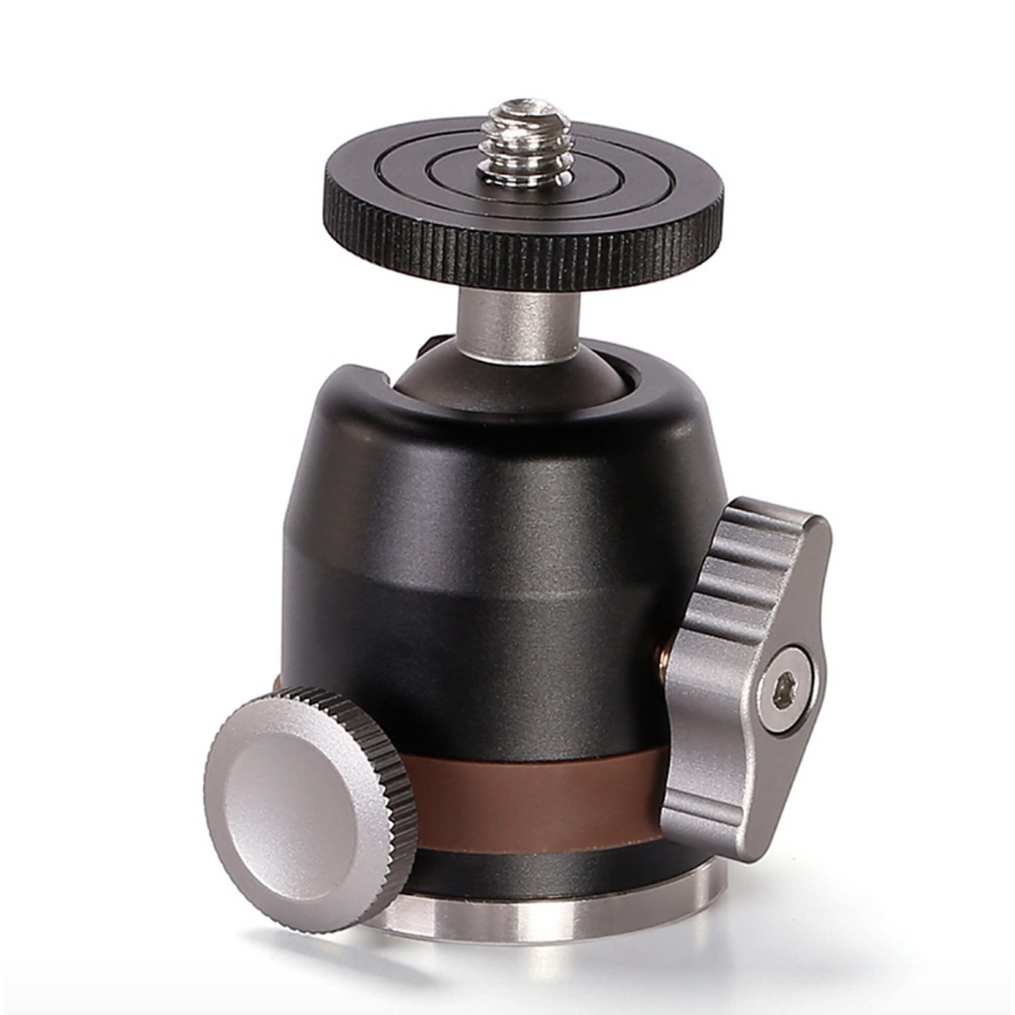 Leofoto Mt-02 Mini Tripod, Aluminum, Portable And Compact, 1/4" Tripod Mounting Stud Ball Head Kit (Mt-02+Mbh-19)