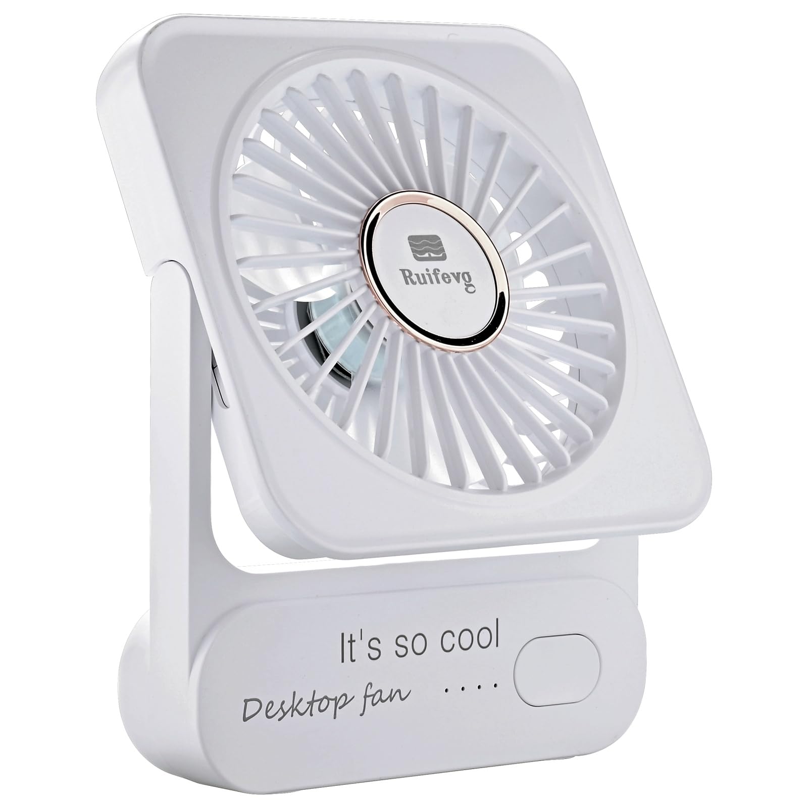 Usb Desk Fan, 5 Inch Personal Fan Small Portable Table Fan With 90° Tilt Folding And 3 Speeds - Koospark