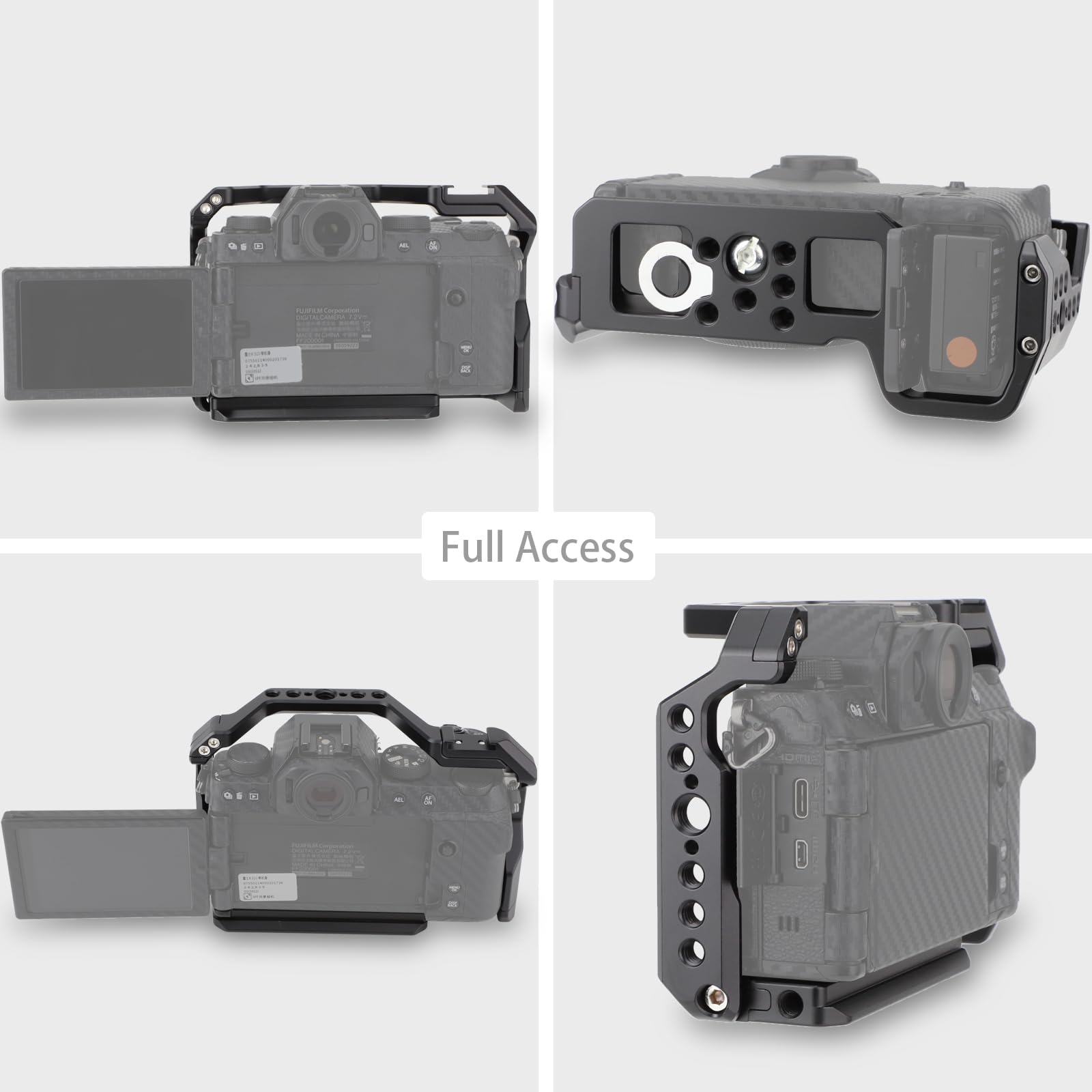 Leftfoto Camera Full Cage For Fujifilm X-S10,Extension Mount Microphone Fill Light Bracket Filming Accessories,With Cold Shoe