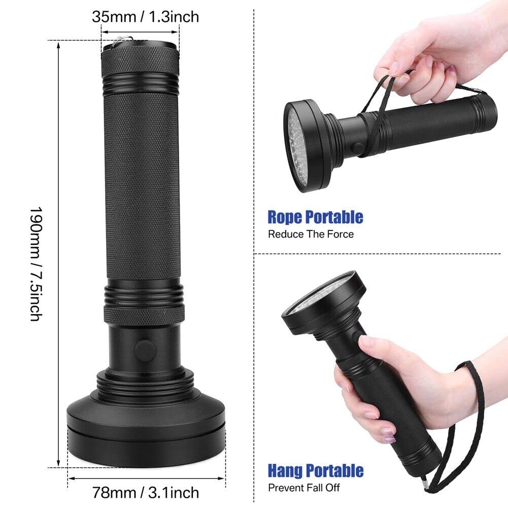 The Perfect Part Uv Ultraviolet Light 100 Led Flashlight  395Nm High Power Blacklight Detector For For Dog/Cat Urine, Dry Stains, Hunting, Bed Bug, Scorpions, Matching With Pet Odor Eliminator