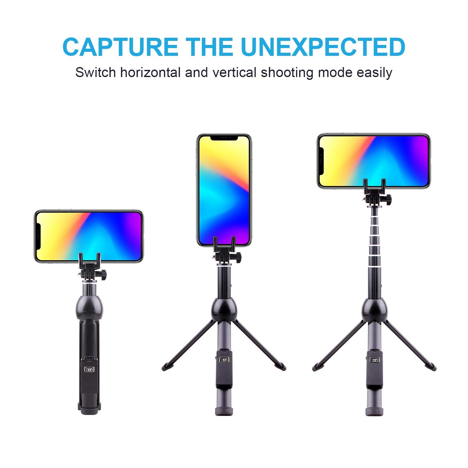 Latz·Z Latzz Selfie Stick Tripod, 45 Inch Phone Tripod, Extendable Iphone Stand Tripod With Wireless Remote Shutter Compatible Iphone 15 14Pro/Max/Galaxy Note 20/S21, More