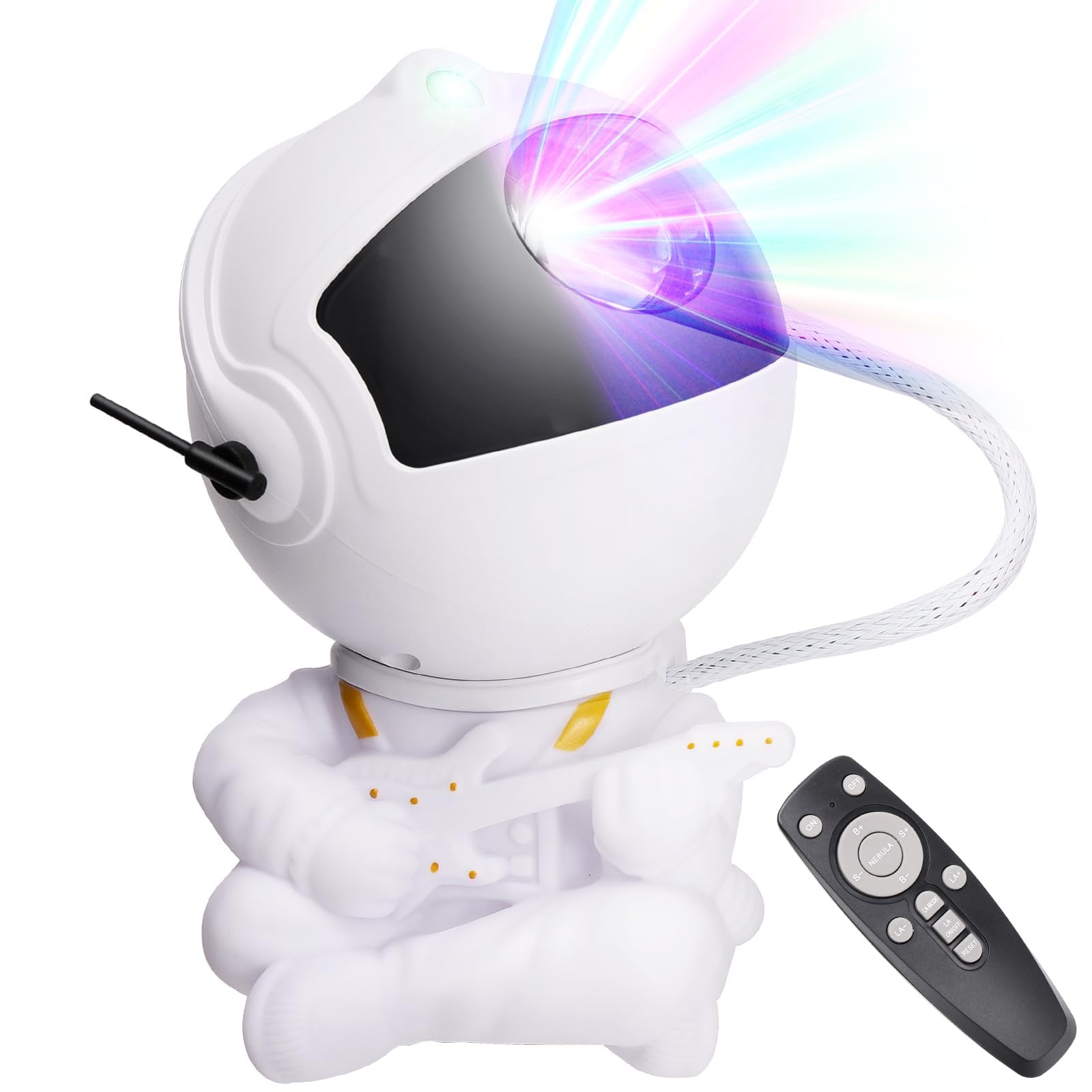 Muaosky Galaxy Projector Multiple Nebula Modes, Star Projector Galaxy Light With Remote Control, Galaxy Light Projector For Bedroom, Astronaut Projector For Kids, Ceiling, Room Decor,White