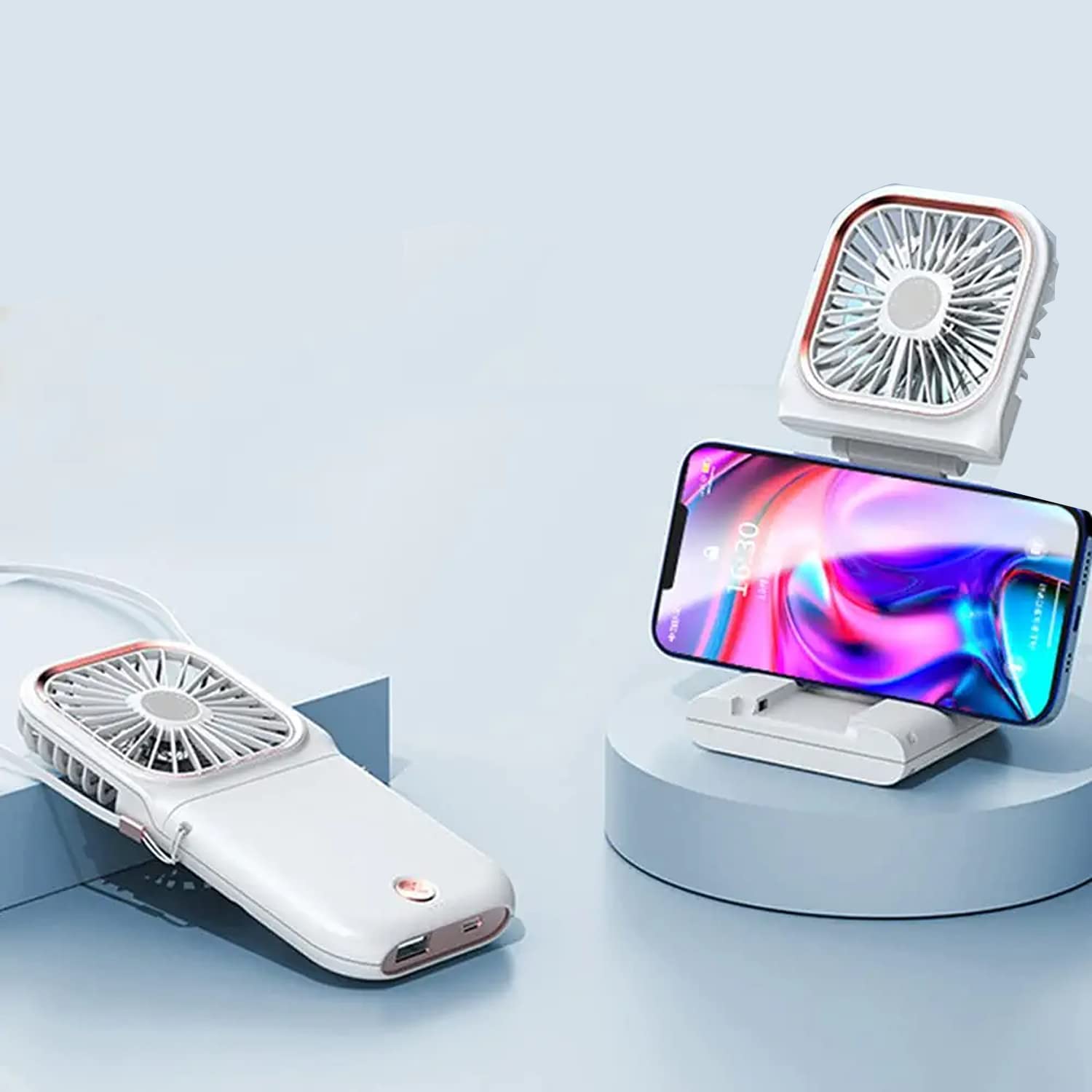Handheld Quiet Mini Fan,Portable Foldable Desk Fan With 3000Mha Battery Powered And Rechargeable