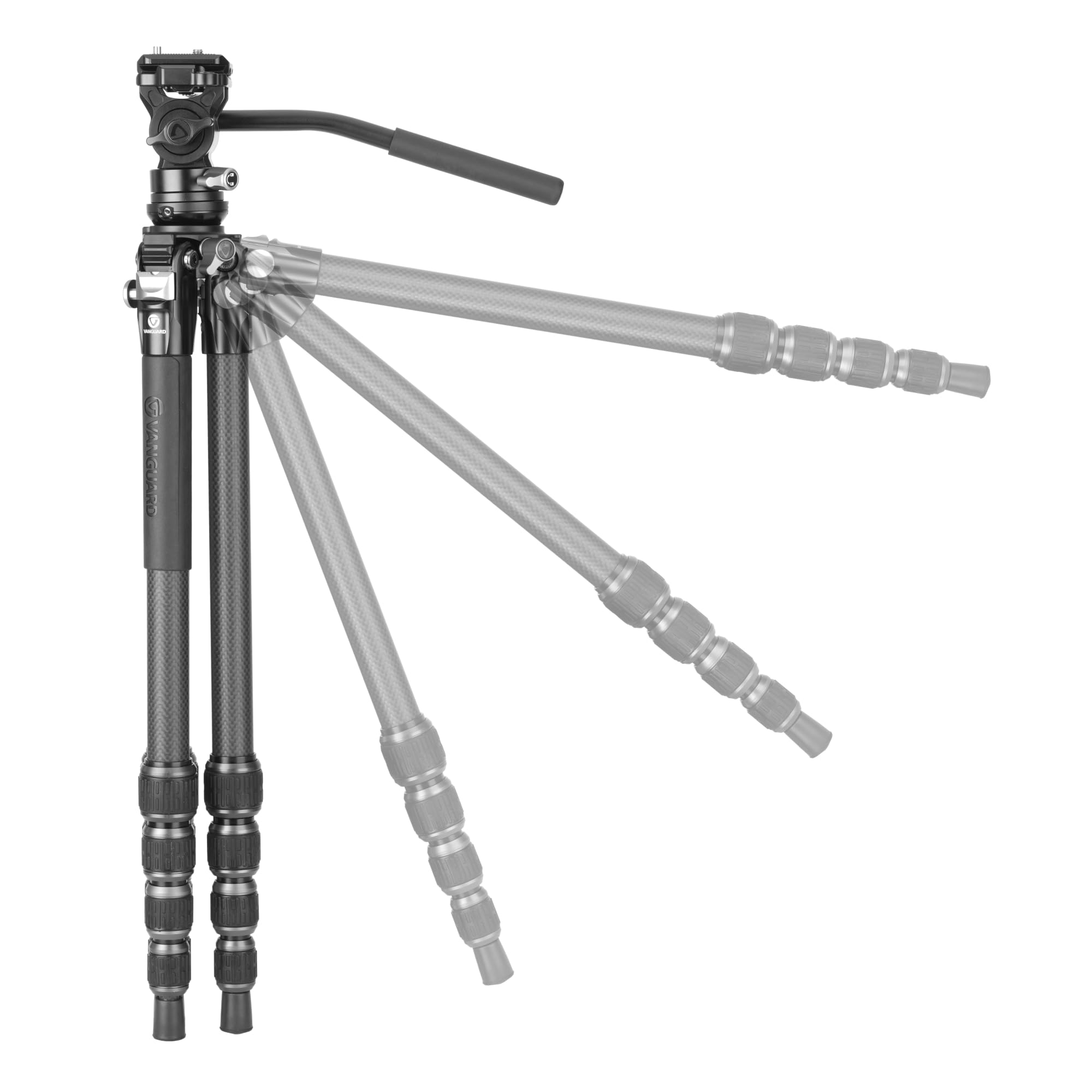 Vanguard Alta Pro 3Vlt 235Cv10 Carbon Fiber Travel Tripod With Leveling Base And Veo Pv-10 Compact Video Head