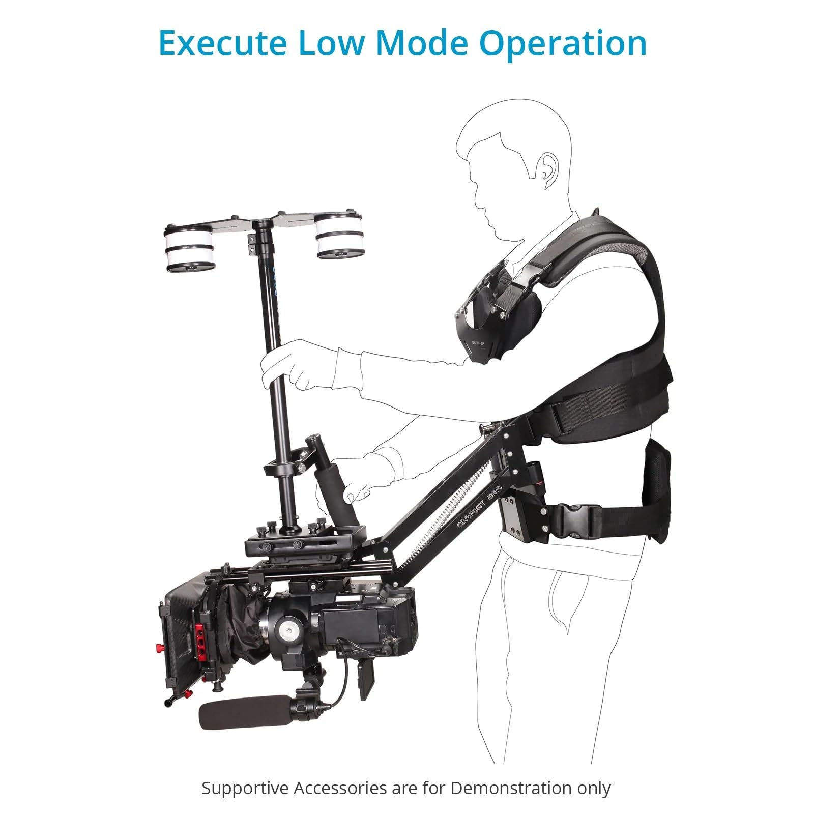 Flycam Comfort Stabilizing Arm & Vest For 5000/3000/Dslr Nano Handheld Camera Video Steadycam Stabilizer Up To 5Kg  Stabilization Body Mount System For Camcorders Stabilization (Cmft-Av)