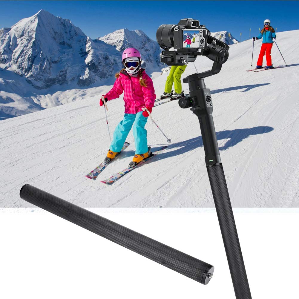 Vingvo Tripod Extension, Carbon Fiber Extension Rod Carbon Fiber Extension Rod Tripod Extension Tube For Gimbal Lightweight Pole Extender Accessory For Tripod Stabilizer