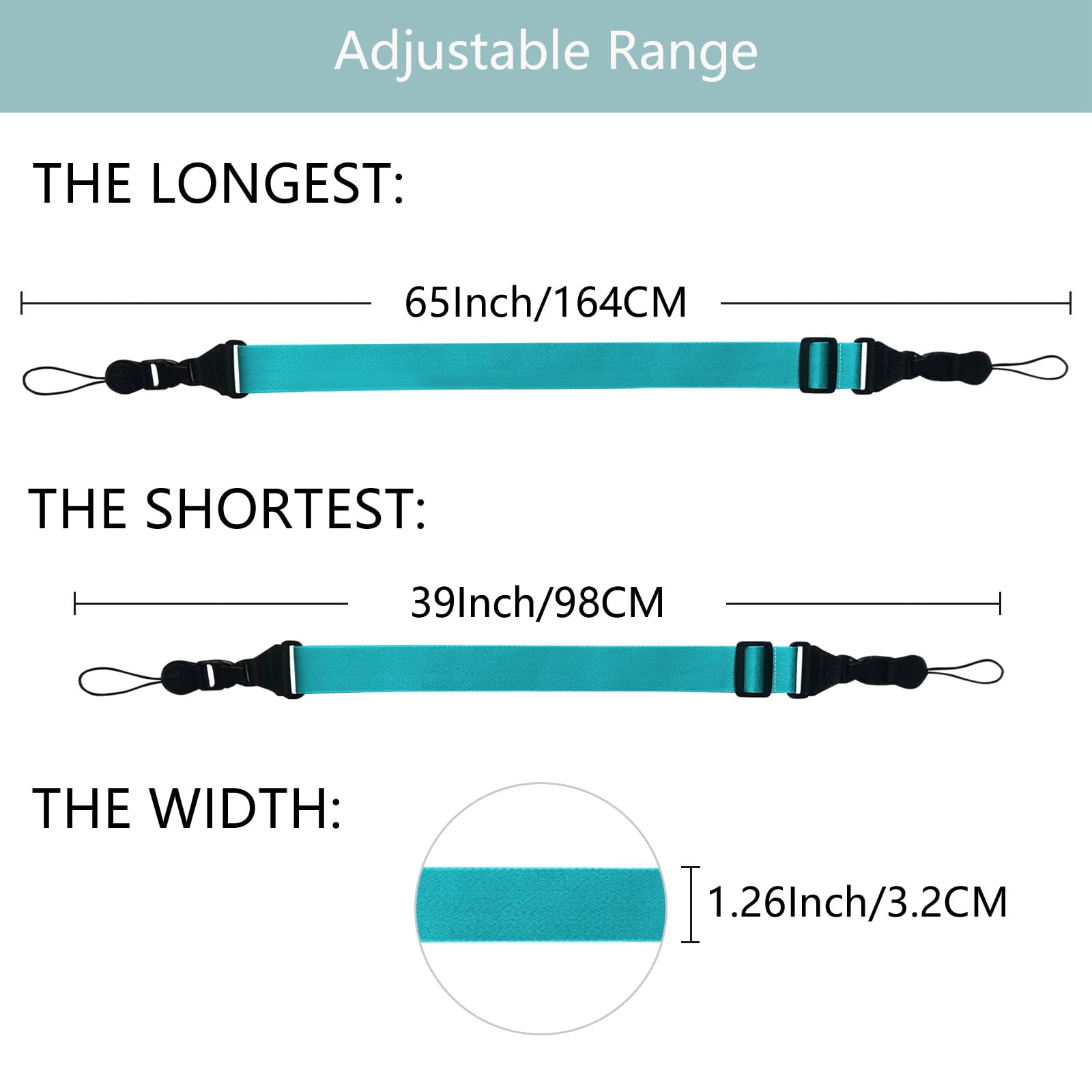 Gowjaw Adjustable Shoulder Strap:Comfortable Ipad Strap Nylon Neck Lanyard For Ipad/Samsung Tablet Case,Camera Binocular Crossbody Laptop Luggage Bag(Sky Blue)