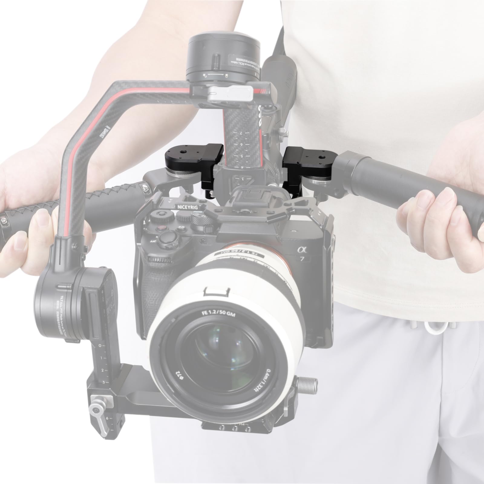 Niceyrig Quick Release Nato Clamp To Rosette Mount Adapter Applicable For Dji Rs2 / Rsc2 / Rs3 / Rs3 Pro / Rs4 / Rs4 Pro Stabilizer, Camera Cage Rig- 586