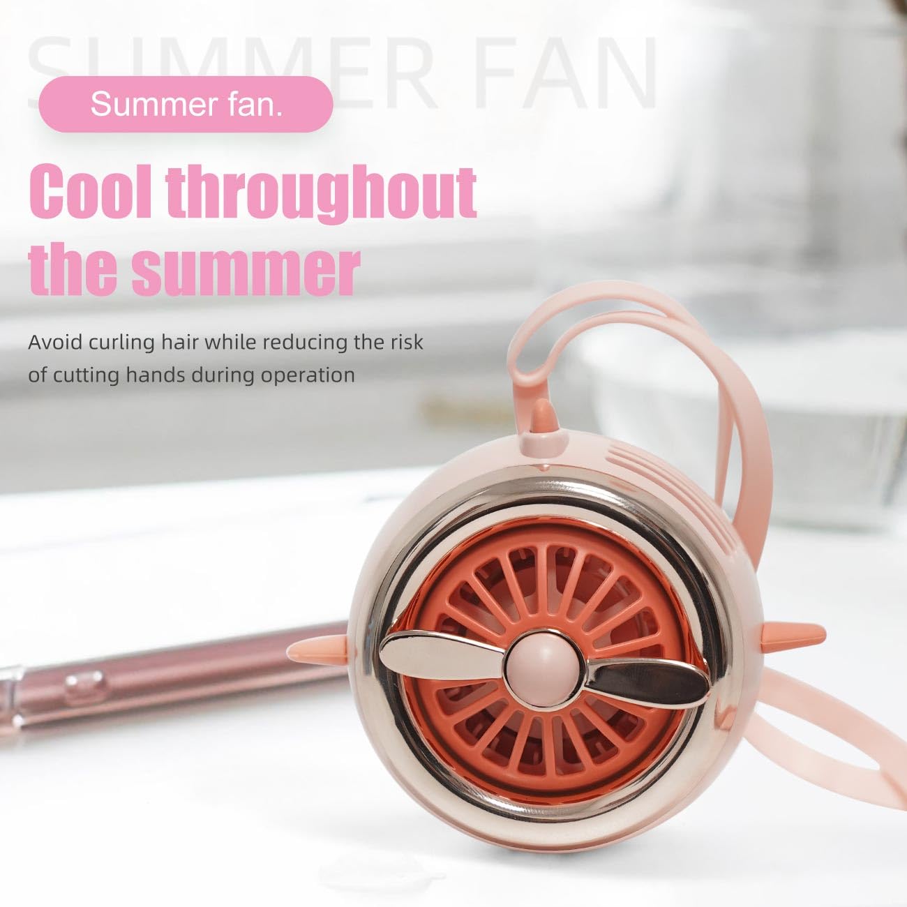 Portable Neck Fan, Mini Handheld Fan Personl Fan Neck With 3 Wind Speed Adjustable, Usb Rechargeable