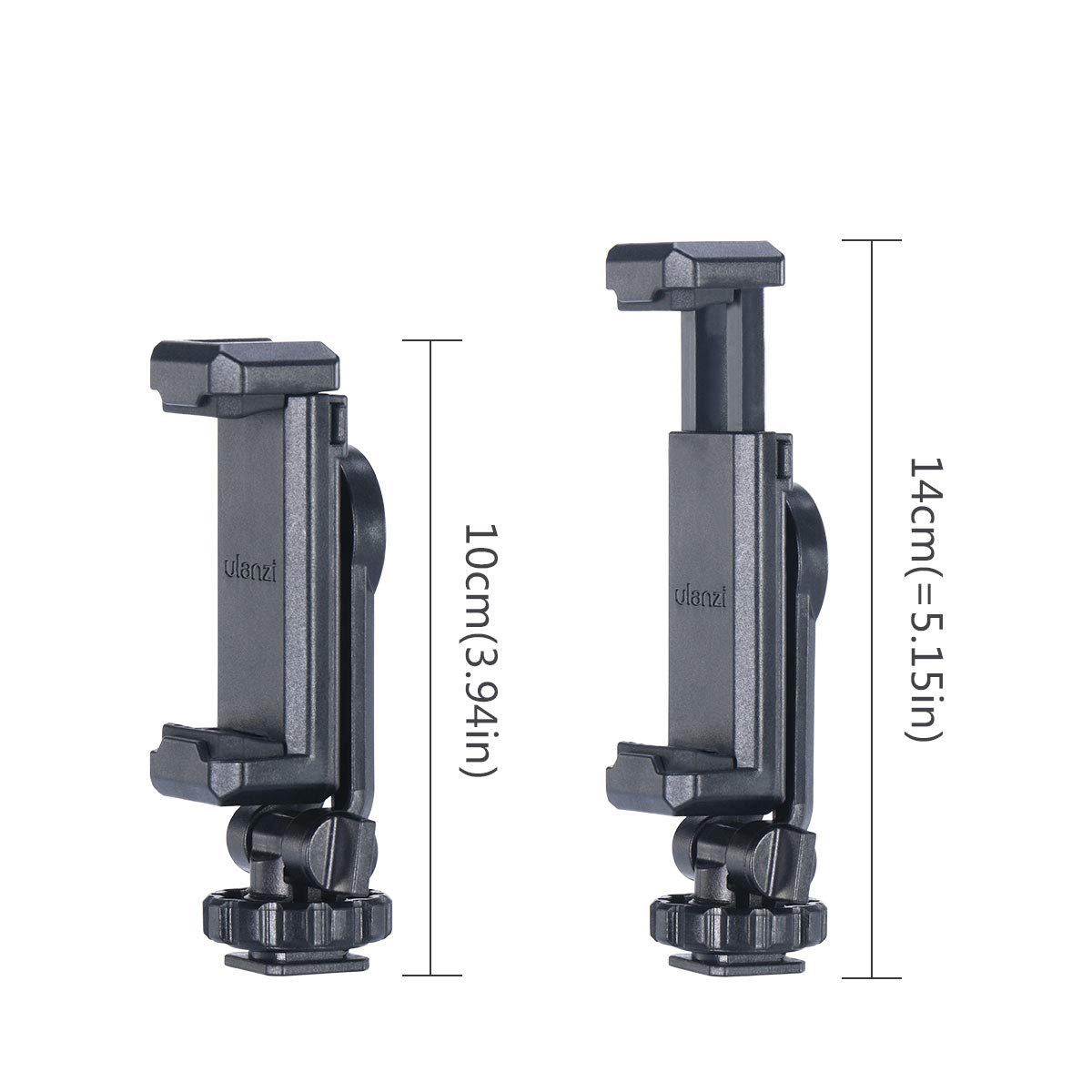 Ulanzi St-06S Camera Hot Shoe Phone Holder Flexible Phone Tripod Mount Adapter W Double Cold Shoe Mount For Microphone Led Light, Dji Ronin Sc Iphone Samsung Canon Nikon Dslr Photography
