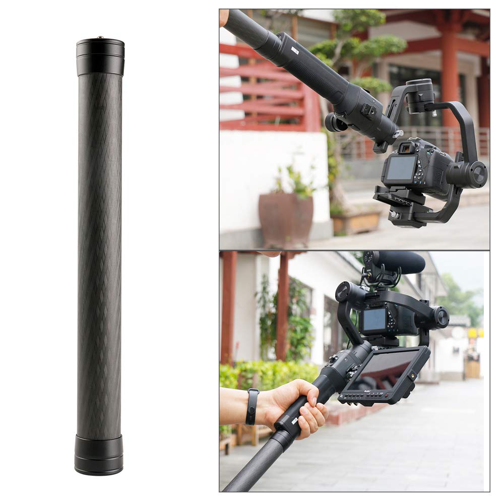 Bortt Stabilizer Extension Rod Professional Stabilizer Extension Pole Stick Rod Monopod Carbon Fiber With 1/4 Inch Screw 35Cm Long For -S Crane 2/3 Ak4000/ Ak2000 Moza Air 2