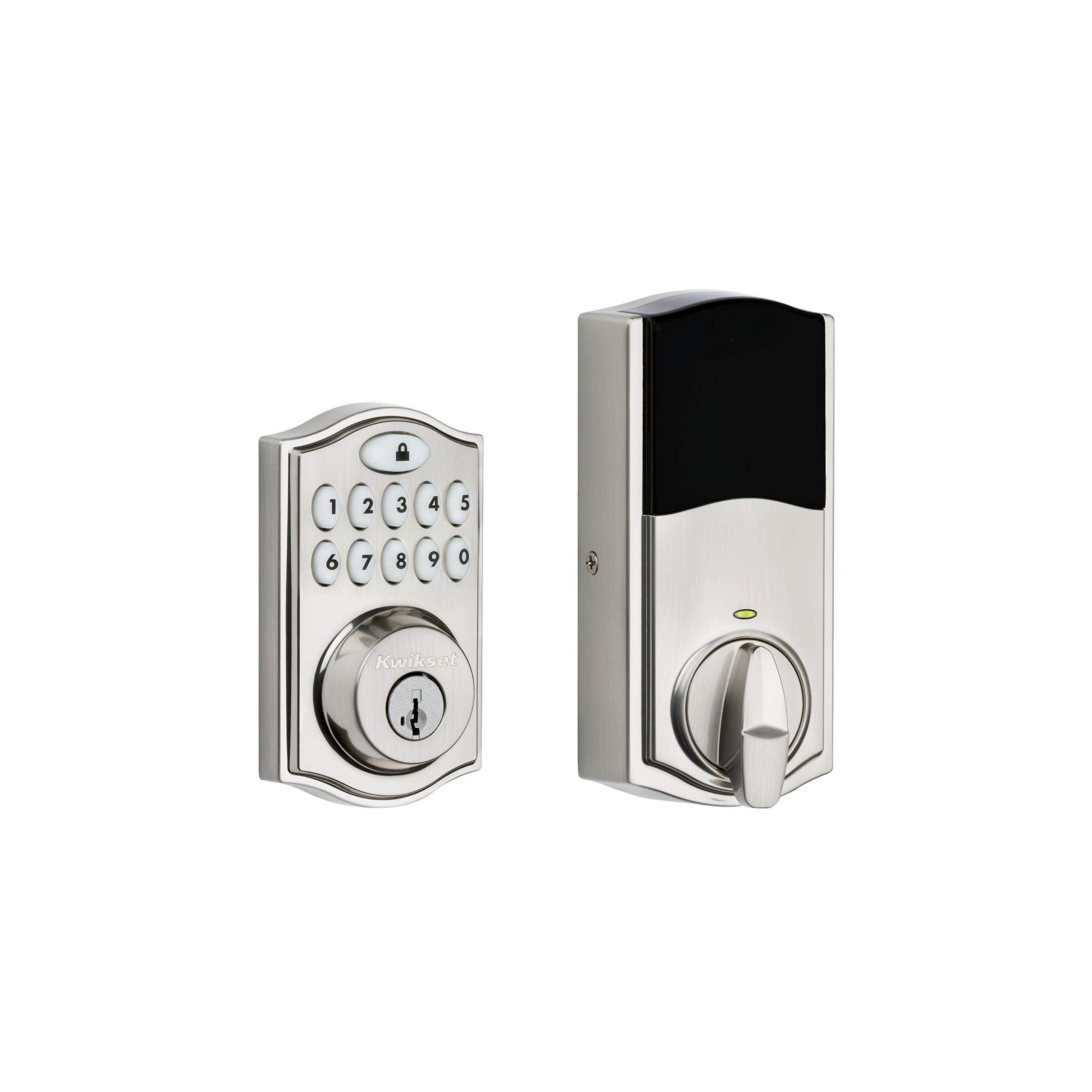 Kwikset 914 Traditional Keypad Smartcode Electronic Deadbolt Smart Lock Featuring Smartkey Security And Zigbee 3.0 Technology In Satin Nickel, Large, 914Trl Zb 3.0 15